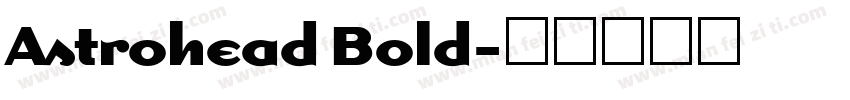 Astrohead Bold字体转换